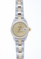 Pre-Owned 26mm Rolex Steel and Gold Datejust with Champagne Index Dial